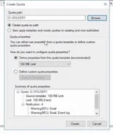 Implementarea cotelor de partajare pe Windows Server 2012