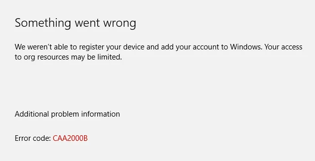 Rozwiązywanie problemów z błędem Microsoft Teams caa2000b