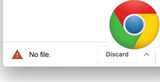Google Chrome: brak pliku do pobrania