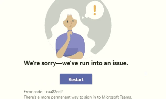 Microsoft 팀 오류 caa82ee2를 수정하는 방법