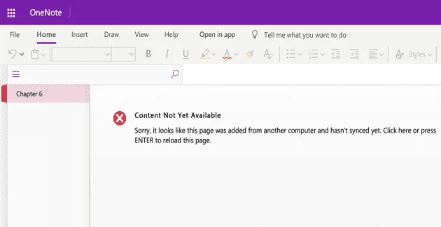 Jak naprawić zawartość OneNote, która nie jest jeszcze dostępna?