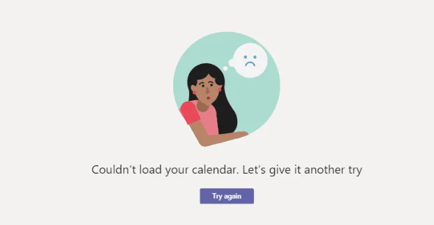 Microsoft 팀에서 일정을 로드할 수 없는 문제 수정