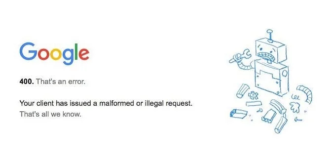 Napraw błąd nieprawidłowego żądania Google Chrome 400