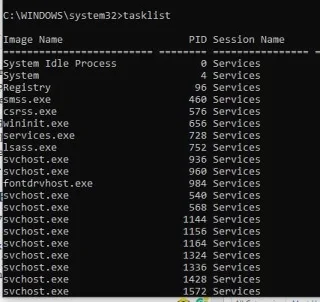 Windows 10: Użyj wiersza polecenia, aby zamknąć proces