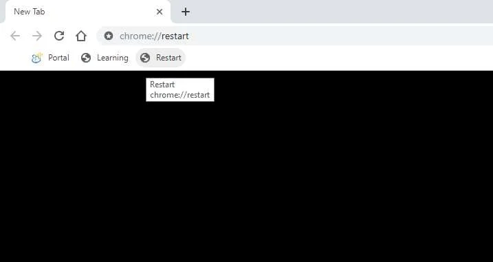 열린 탭을 잃지 않고 Chrome을 빠르게 다시 시작하십시오.