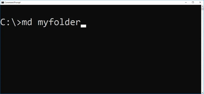 Windows: Tạo thư mục từ dòng lệnh