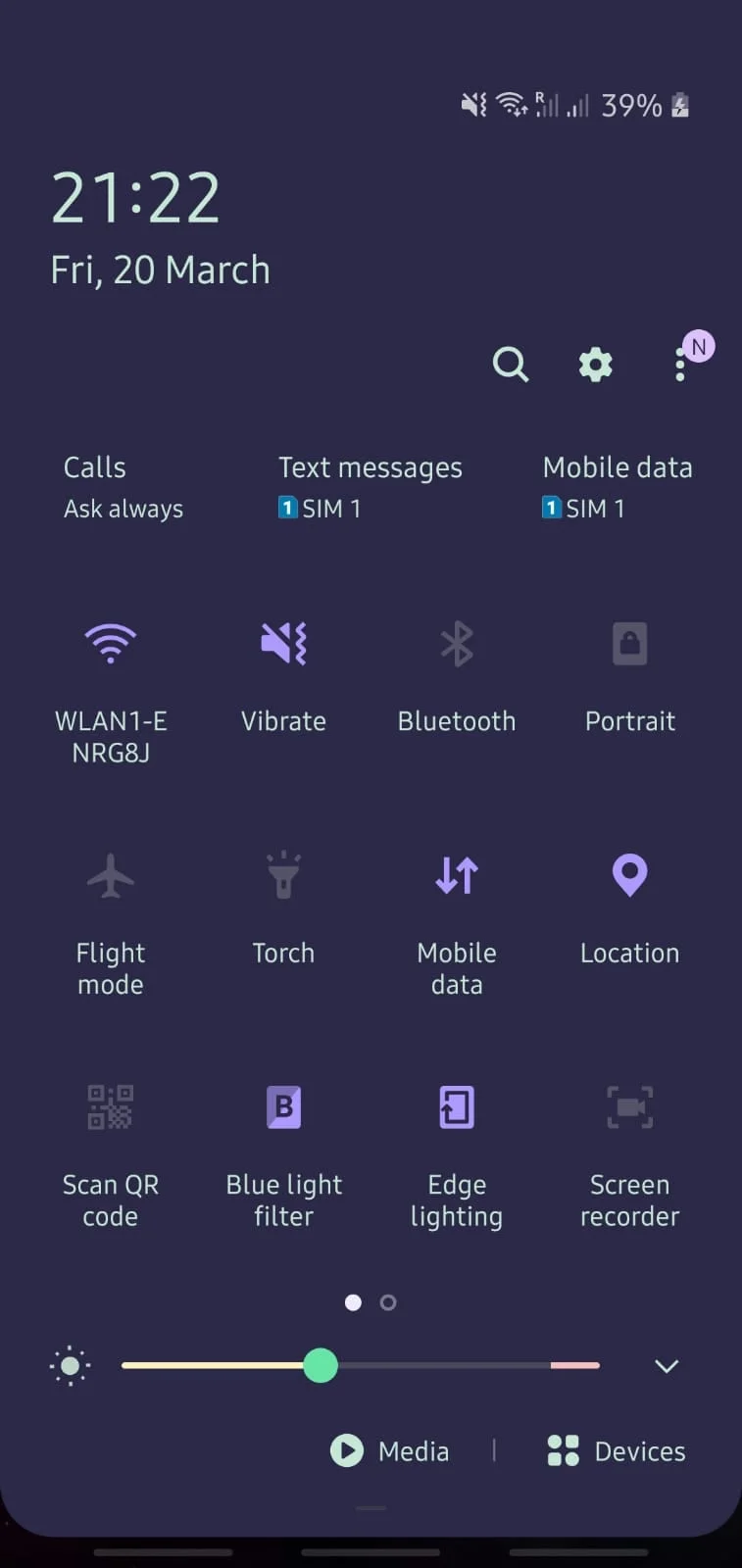 Galaxy S10e: enciende la linterna