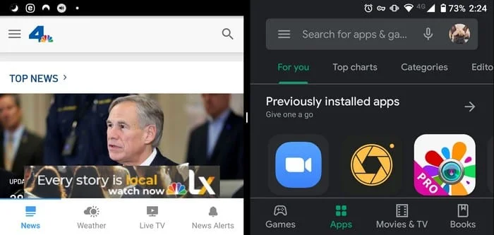Android 10: Multitasking op gesplitst scherm inschakelen
