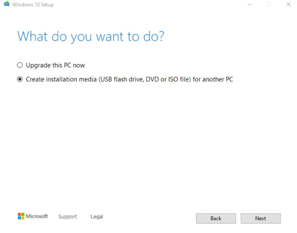 Truyền tải bản cài đặt Windows 10