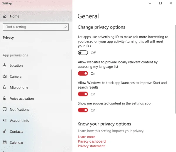 Windows 10: Bloquear aplicaciones para que no usen la cámara web
