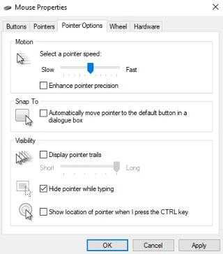 Windows 10: Cách tắt Mouse Trail