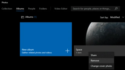 Windows 10: Xóa một Album trong Ứng dụng Ảnh
