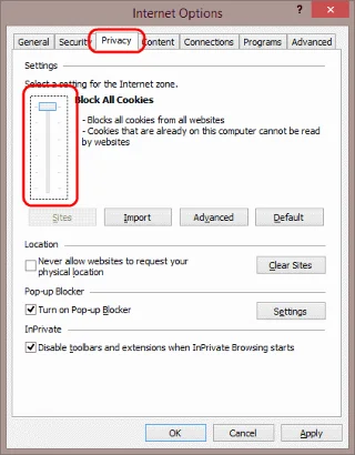 Habilite ou desabilite os cookies no Internet Explorer 11