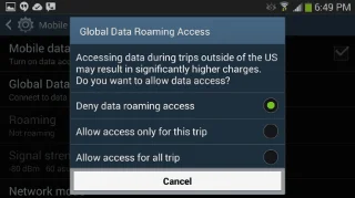 Schakel dataroaming in of uit op Galaxy S8