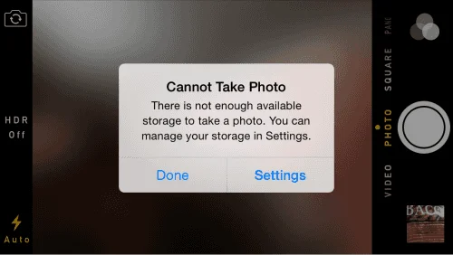Probleem met Kan geen foto maken oplossen op iPhone en iPad