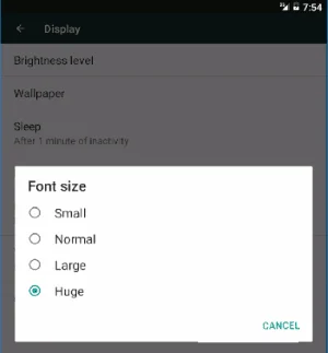Android: tekstgrootte in apps vergroten
