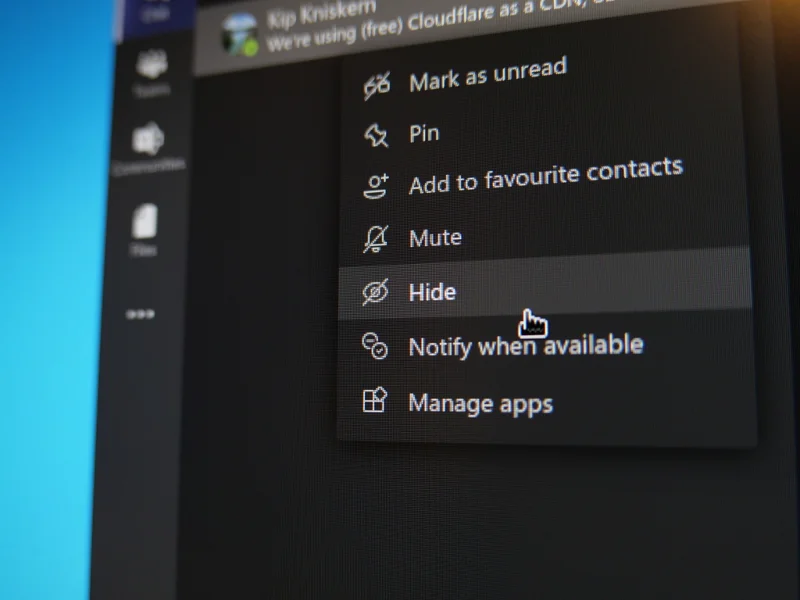 Comment masquer et afficher les discussions dans Microsoft Teams