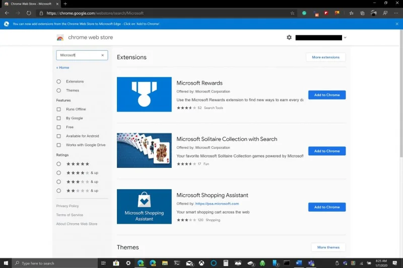 Cách cài đặt Tiện ích mở rộng từ Cửa hàng Chrome trên Edge Insider