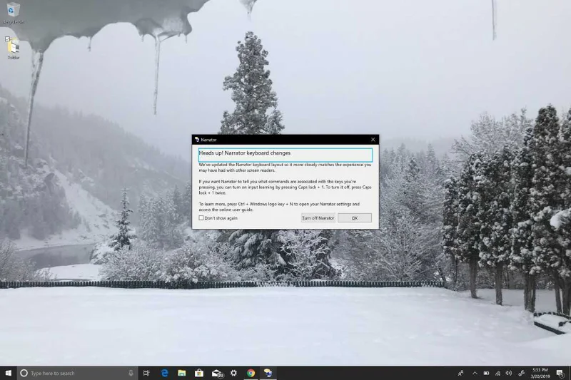 Cách tắt Trình tường thuật trong Windows 10