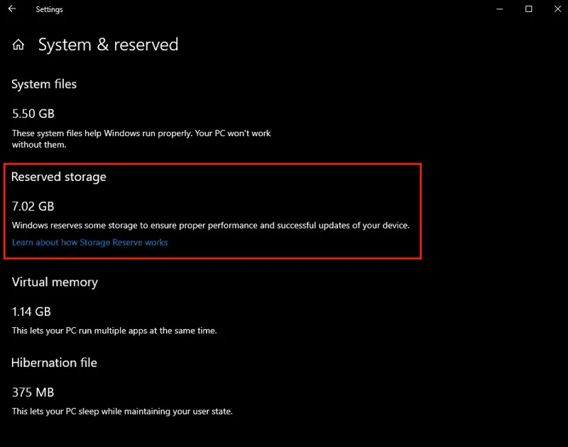 Cách tắt Microsofts 7GB bộ nhớ dự trữ trong Windows 10