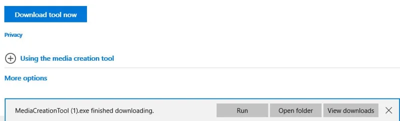Tải xuống tệp ISO Cập nhật Windows 10 tháng 11 qua Công cụ tạo phương tiện truyền thông Microsofts