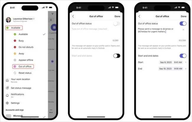 Microsoft Teams で不在状態をスケジュールする - Microsoft ...