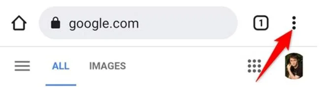 Paramètres de Chrome sur mobile