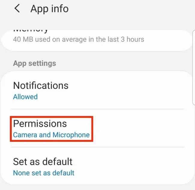 Android デバイスでのアプリ情報のアクセス許可