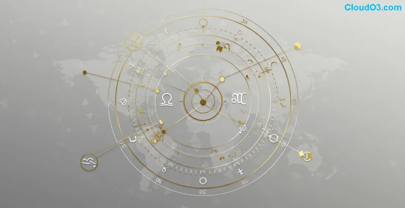 Astrologisches Symbol der Jungfrau mit Pivot-Elementen