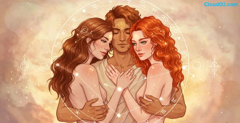Taurus Paar in harmonischer Pose, darstellend emotionale Stabilität