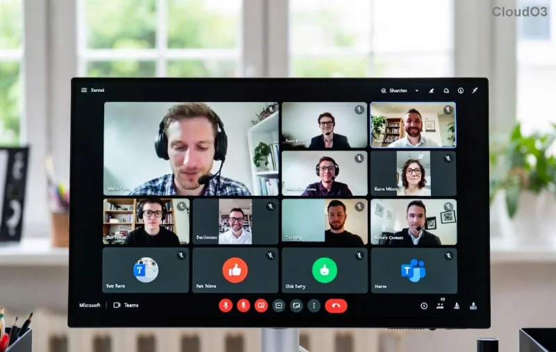 <strong>Microsoft Teams arka plan resimleri</strong> galerisi kullanımda