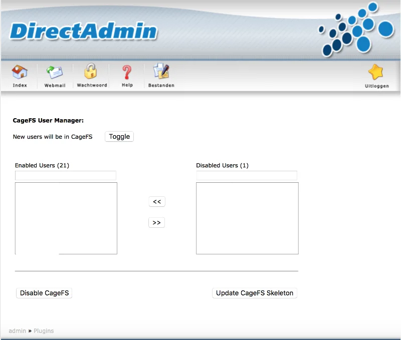 CentOS를 사용하여 DirectAdmin에 CloudLinux 설치
