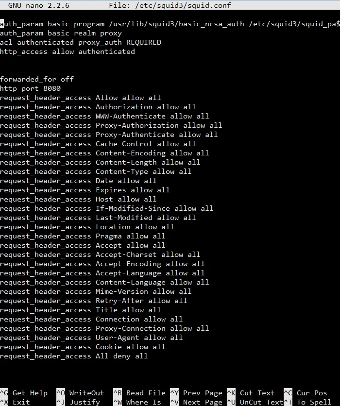 Установите Squid Proxy в Ubuntu
