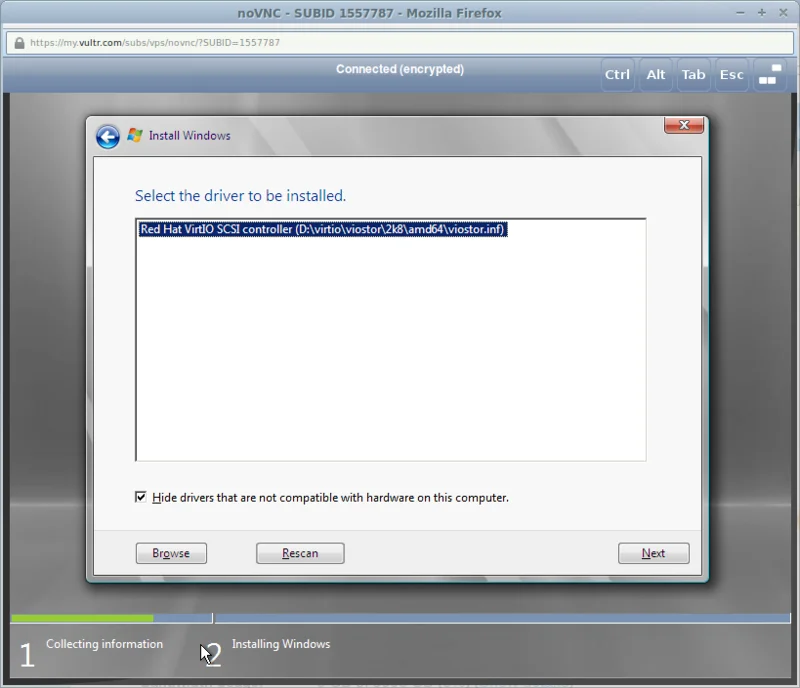 VirtIO 드라이버가있는 Windows 사용자 지정 ISO