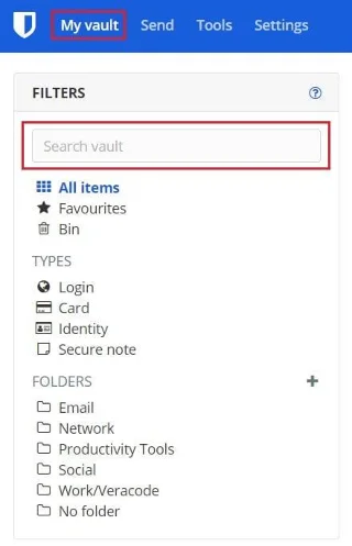 Bitwarden: Cara Mencari Vault Anda