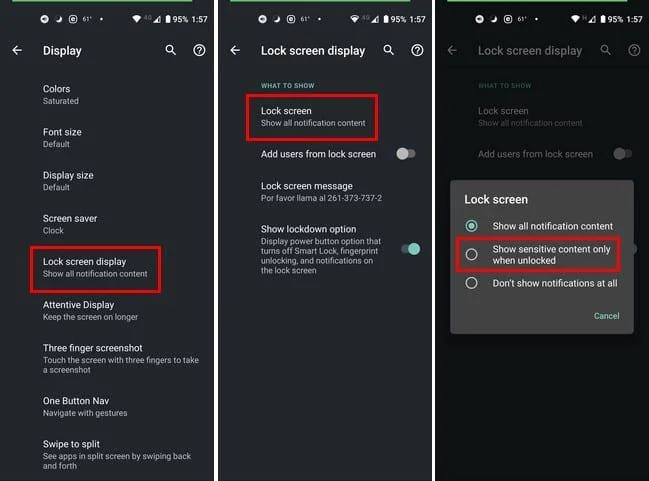 Kilit Ekranınızda Hassas Bilgileri Nasıl Gizlersiniz – Android