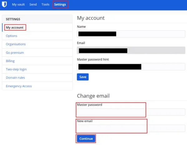Bitwarden: Cara Mengubah Alamat Email Anda
