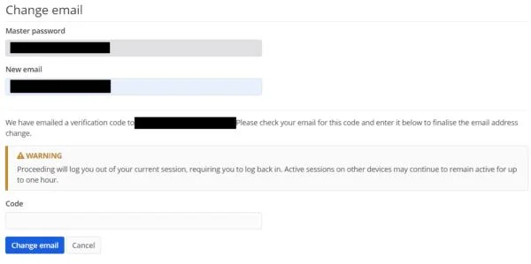 Bitwarden: Cara Mengubah Alamat Email Anda