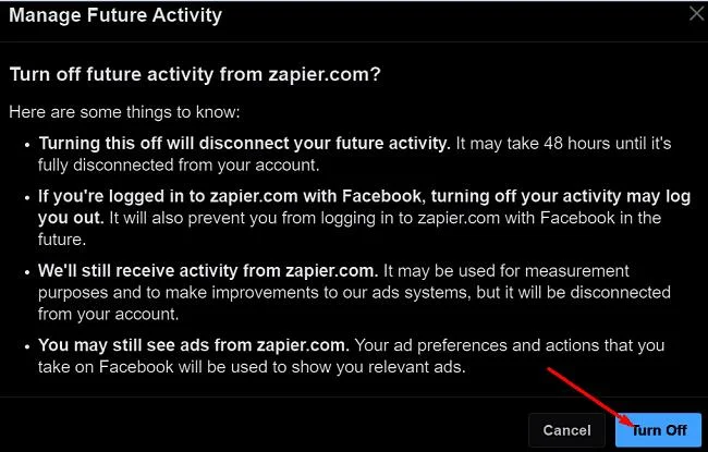 Facebookによるインターネットアクティビティの追跡を停止する