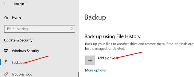 Solucione los errores 200, 201 y 203 del historial de archivos de Windows 10
