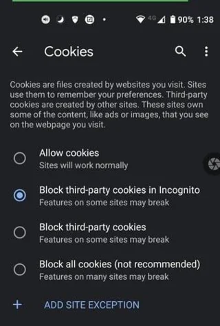 Cách bật và xóa cookie trong Chrome, Firefox và Chrome