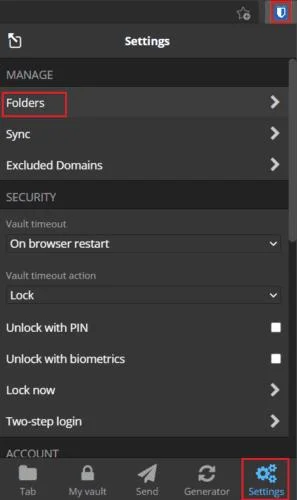 Bitwarden：フォルダを編集または削除する方法