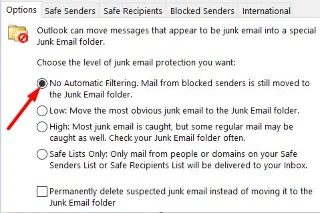 如何關閉 Outlook 的垃圾郵件過濾器