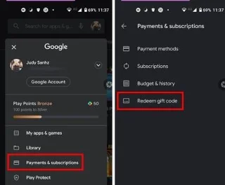 Een Google Play-cadeaubon inwisselen Een Google Play-cadeaubon inwisselen