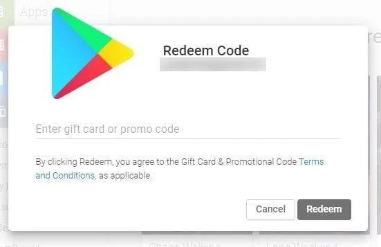 Een Google Play-cadeaubon inwisselen