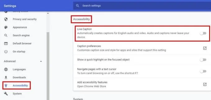 Hoe de ondertitelingsoptie in Chrome in te schakelen