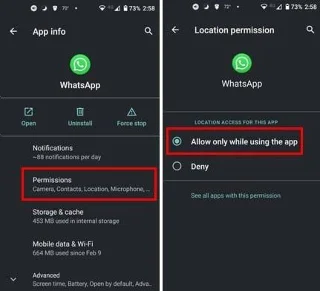 Apps tijdelijke toestemming geven