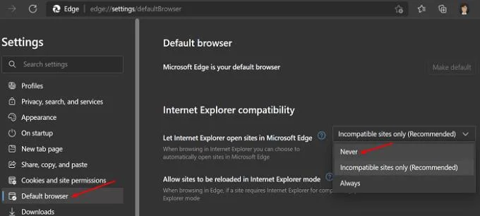 Zatrzymaj przekierowania Internet Explorera do Microsoft Edge