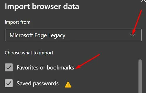 MicrosoftEdgeで削除されたお気に入りを回復する方法