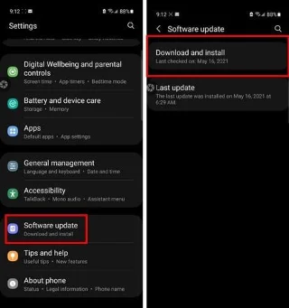 Galaxy S 21 Plus: controleren op systeemupdates
